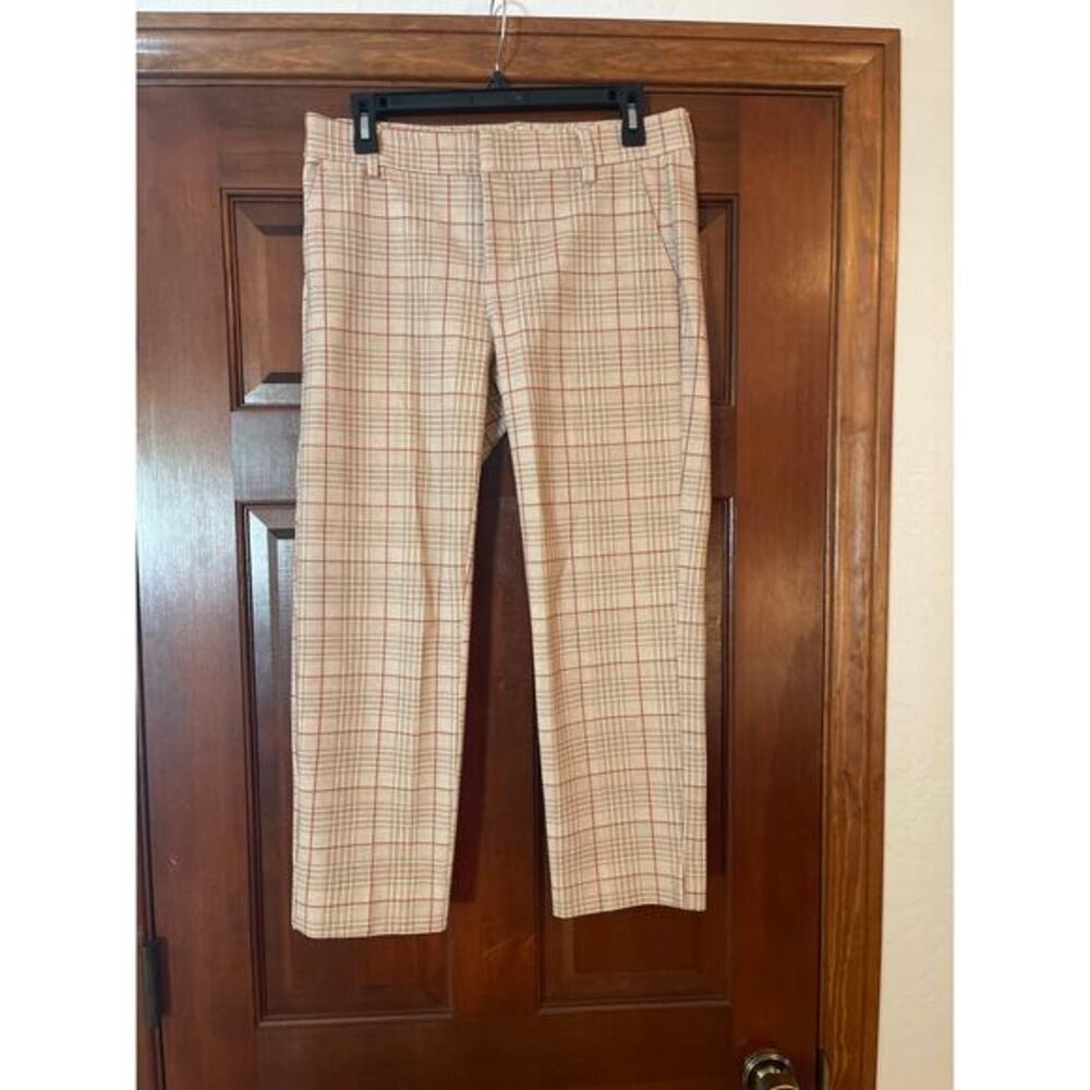 Liverpool plaid cropped pencil pant size 27/4
